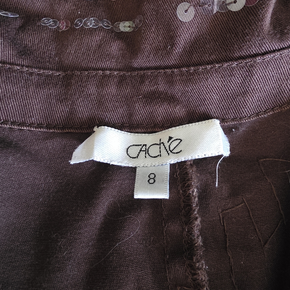 Cache Chocolate Sequin Blazer - image 8